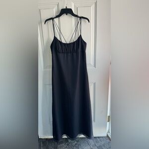 LORI ANN Montreal -Size 8-Blue Spaghetti Strap Midi Dress Made in Canada 💙